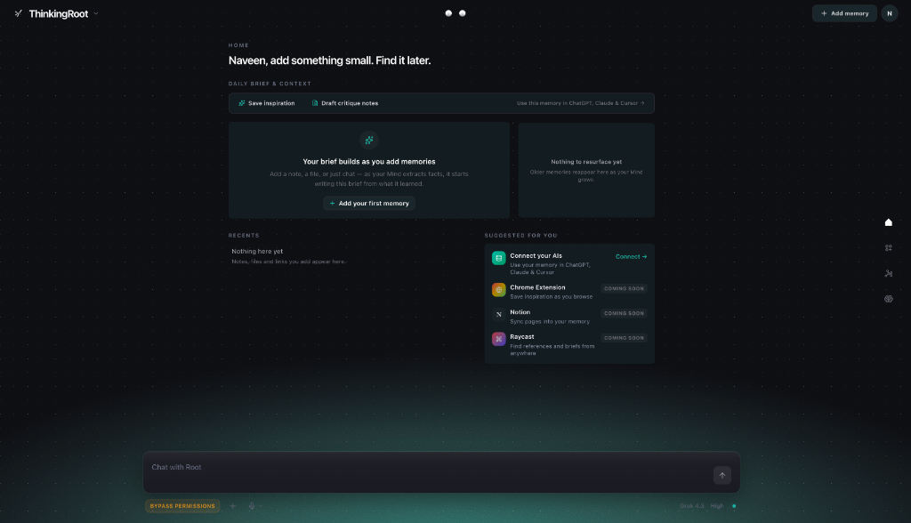 Thinking personal app